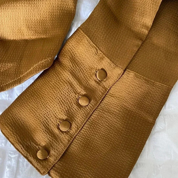 Free People aurora gold blouse in rust - Picture 8 of 15